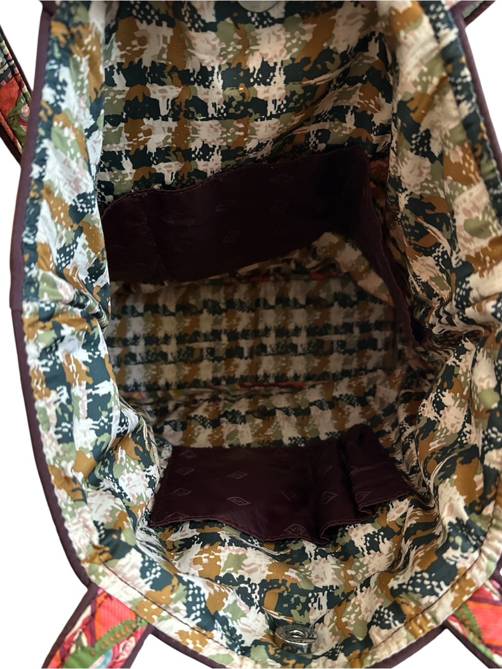 Vera Bradley Heirloom Paisley Pattern Tote Boho Coastal Grandmother Quilted Bag - Picture 7 of 10